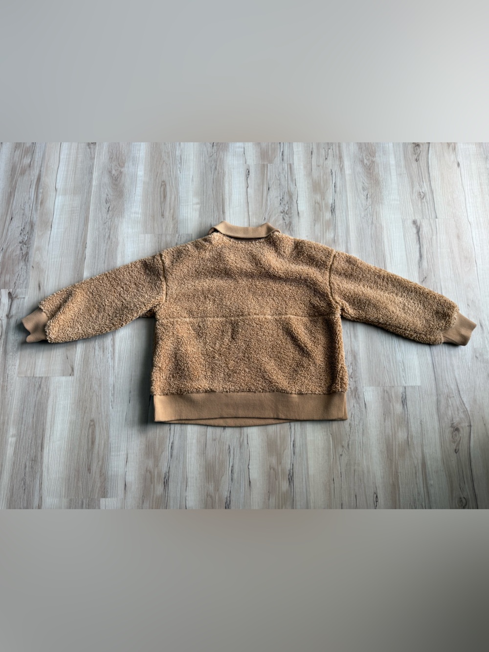 JoyLab Camel Teddy Sherpa Half Zip Pullover XL Kangaroo Pocket Cozy Fleece - Picture 6 of 6